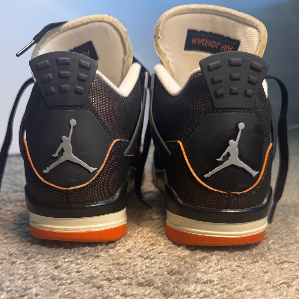Jordan Men's Black and Orange Sneakers